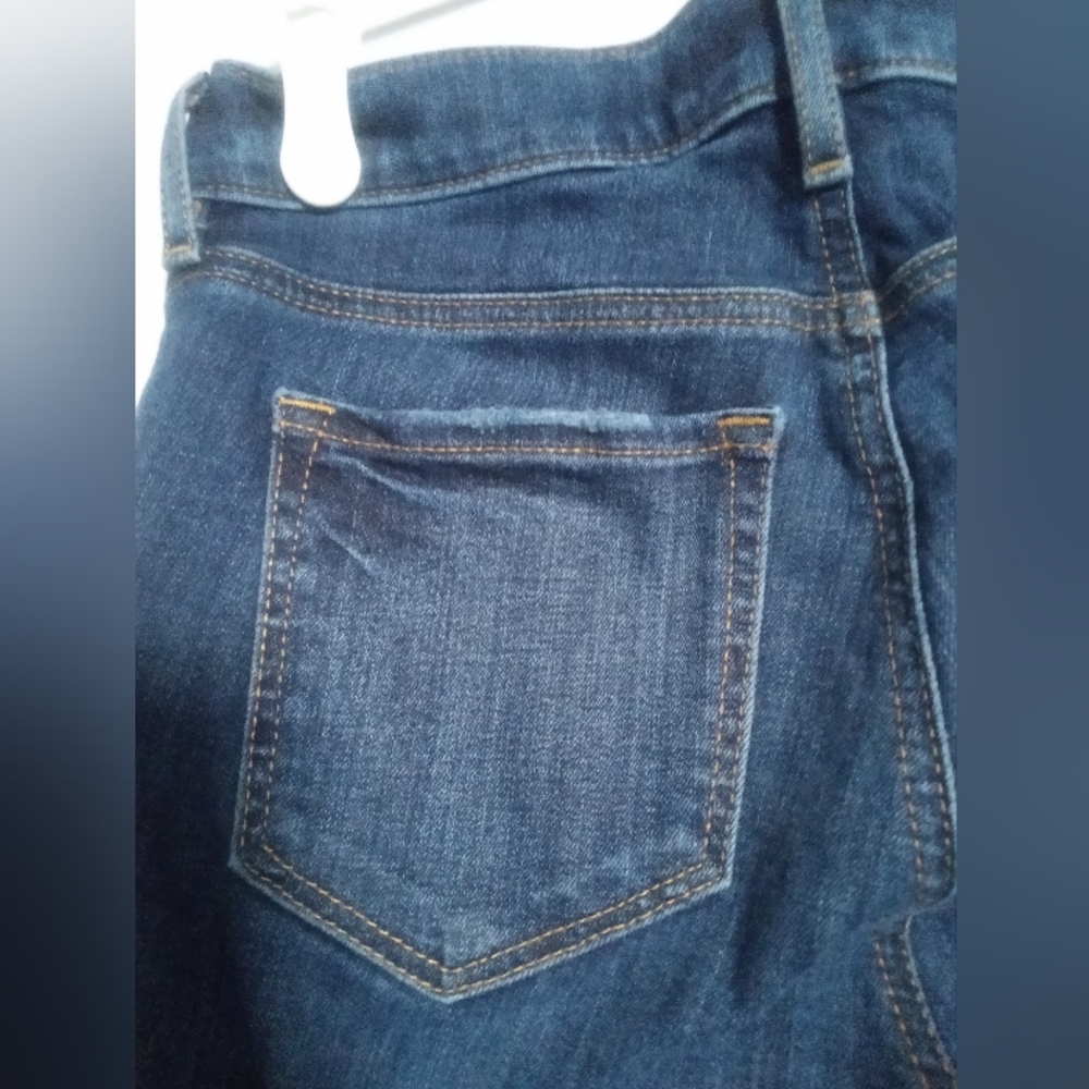 LOFT Modern Skinny Jeans Dark Wash Cuffed Ankle - Size 27/4 - Picture 3 of 9